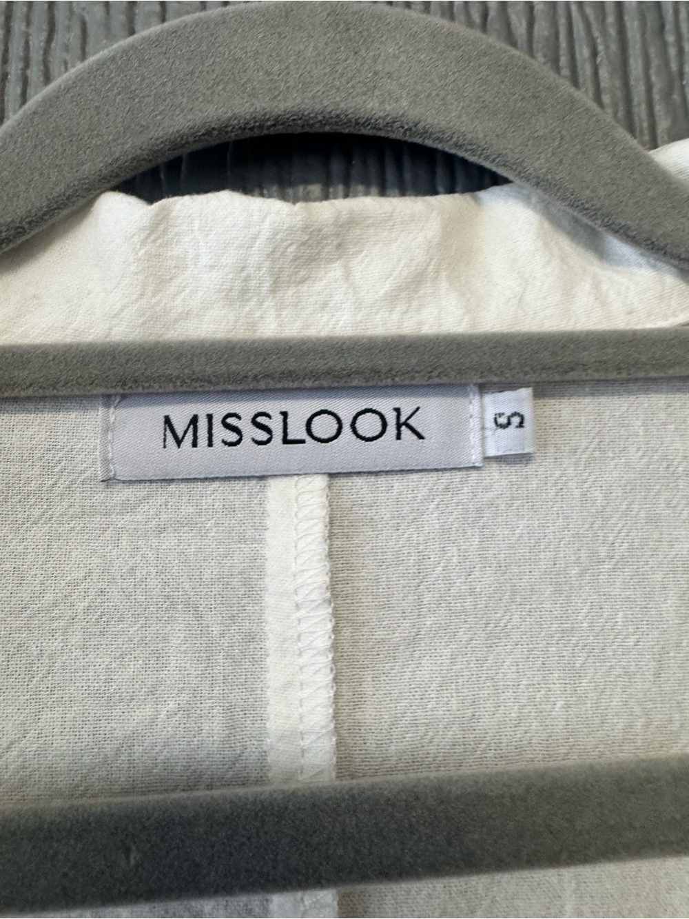 MISSLOOK White Short-Sleeve Button-Front Midi Dress - Picture 4 of 5
